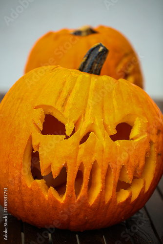 carved hallowen pumpkin jaco-o-lantern