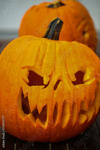 carved hallowen pumpkin jaco-o-lantern