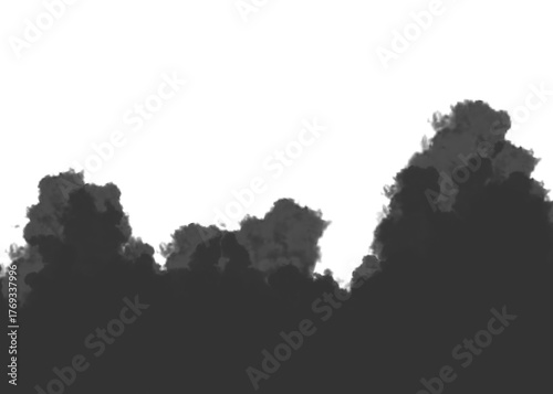 Silhouette of trees against a dark and atmospheric evening sky backdrop