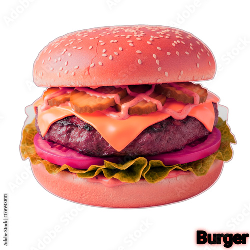 hamburger isolated on white