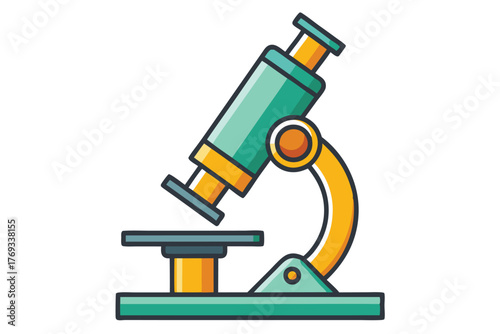 microscope vector in white background