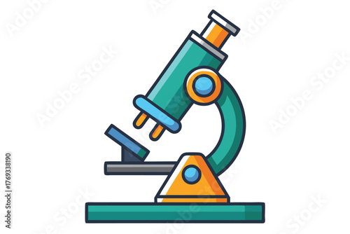 microscope vector in white background