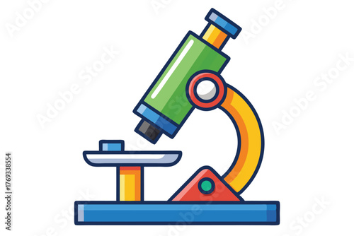 microscope vector in white background