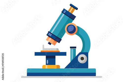 microscope vector in white background