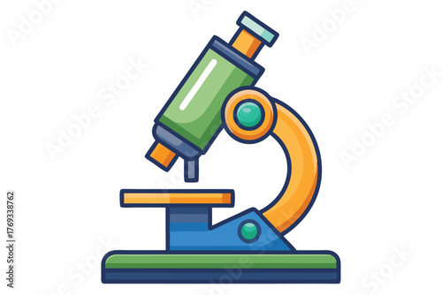 microscope vector in white background