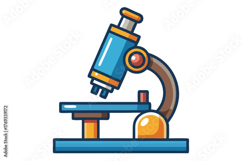 microscope vector in white background