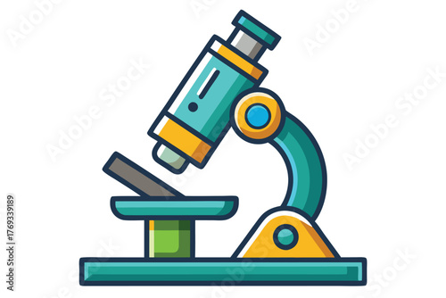 microscope vector in white background