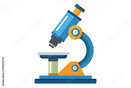 microscope vector in white background