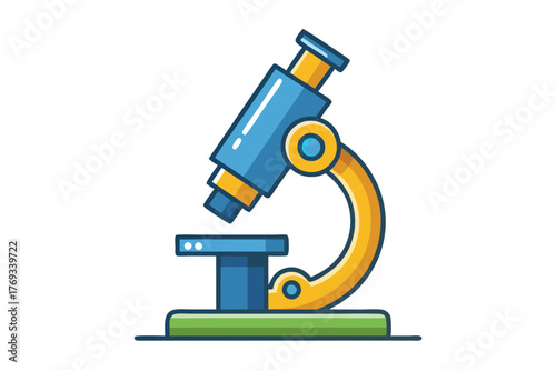 microscope vector in white background
