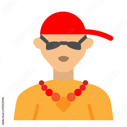 Rapper Vector Flat Icon Design