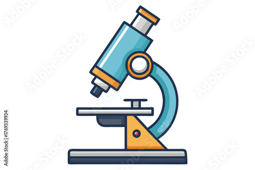 microscope vector in white background