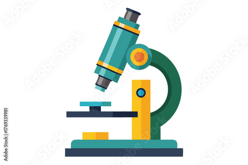 microscope vector in white background