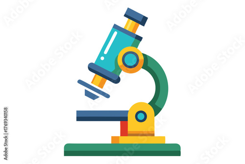 microscope vector in white background