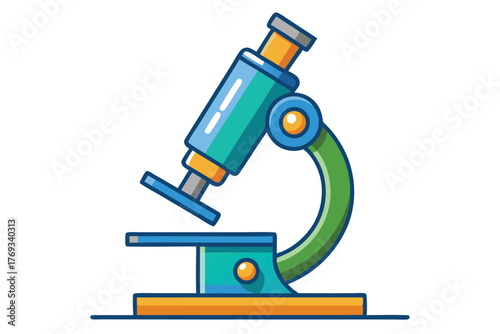 microscope vector in white background