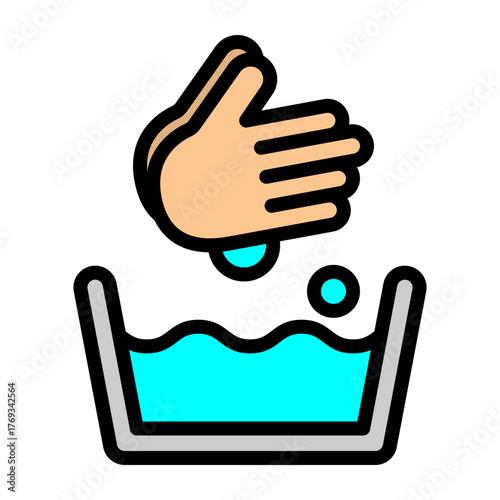 Hand Washing Vector Filled Icon Design