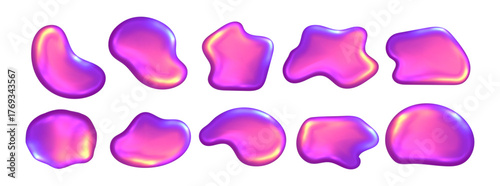 Glossy chrome 3D blob in liquid motion. Abstract Y2K metallic form with smooth reflections and shiny 3D chrome liquid surface.