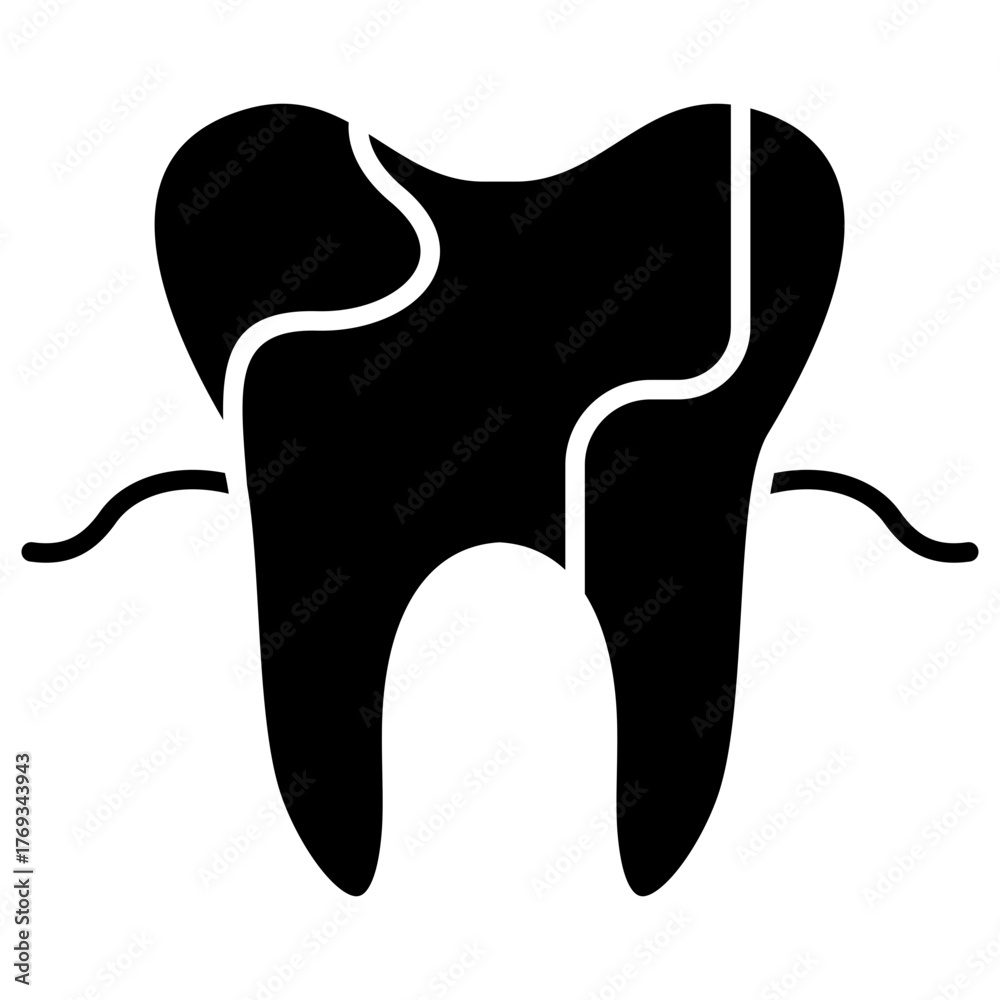 Fototapeta premium Dental Abscess Glyph Icon
