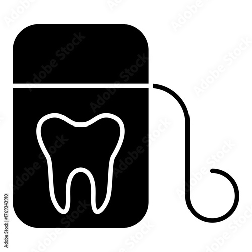 Dental Floss Glyph Icon