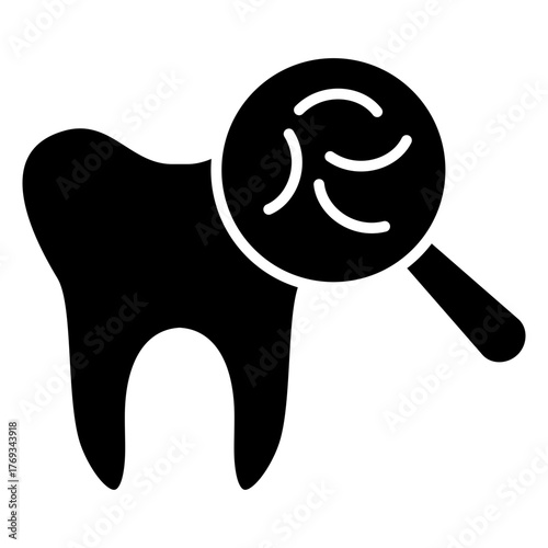 Bacteria In Mouth Glyph Icon