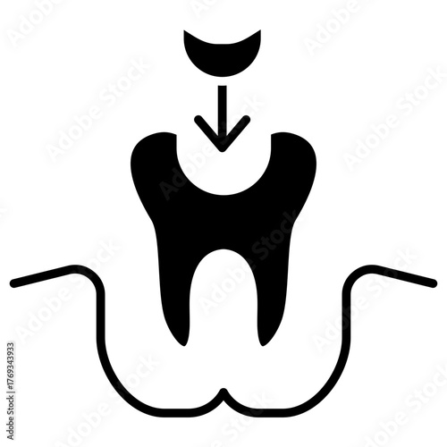 Dental Filling Glyph Icon