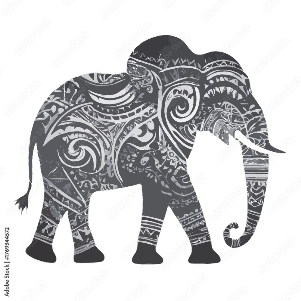 Naklejka premium elephant isolated on white background