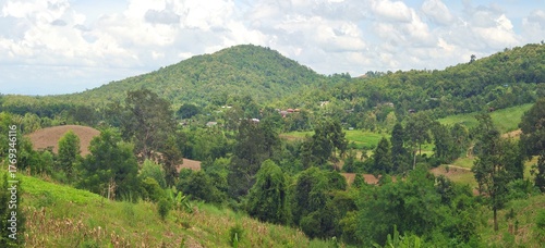 panorama of small village in the mountain