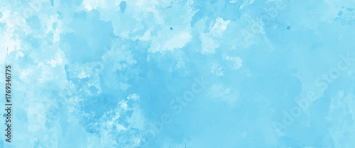 Bright painted sky blue watercolor background. Watercolor sky background pastel blue clouds. beautiful blue and white texture background. Soft subtle gradient, soft focus , sky, gradient.