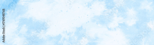 Bright painted sky blue watercolor background. Watercolor sky background pastel blue clouds. beautiful blue and white texture background.  Soft subtle gradient, soft focus , sky, gradient.  