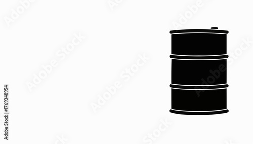 Oil barrel silhouette, fuel industry concept for energy resources and global trade