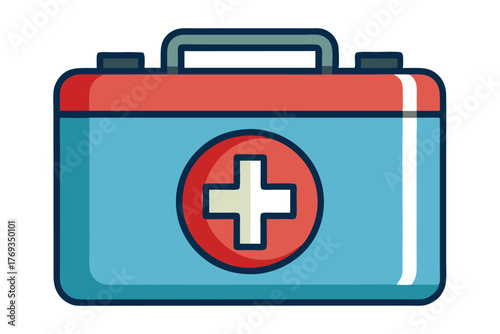 frist aid box on white background