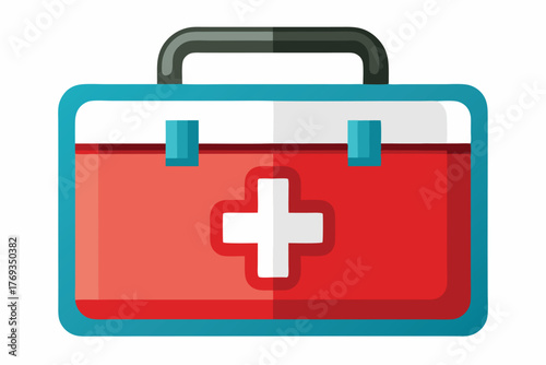 frist aid box on white background