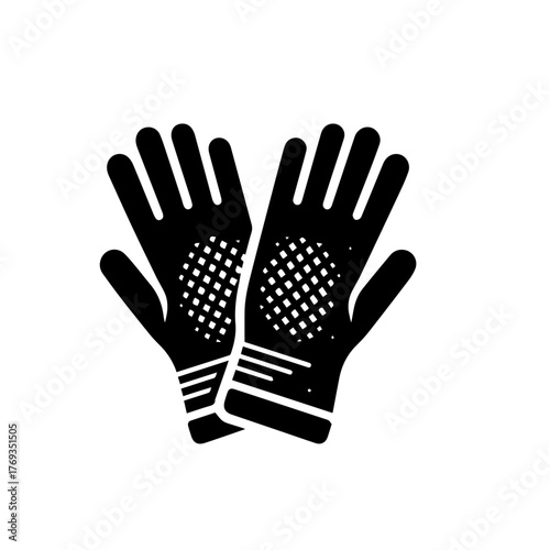 Industrial Safety Work Gloves Vector Illustration