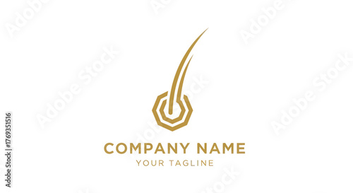 Hair follicle logo design for beauty and health company.