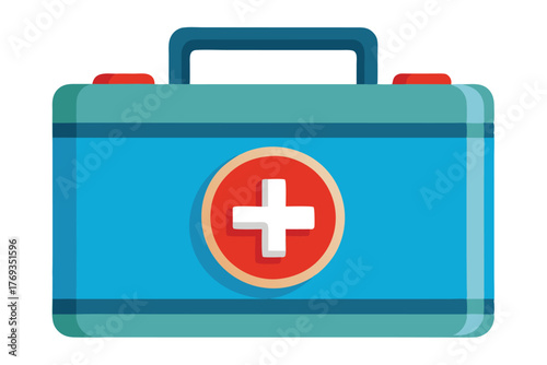 frist aid box on white background