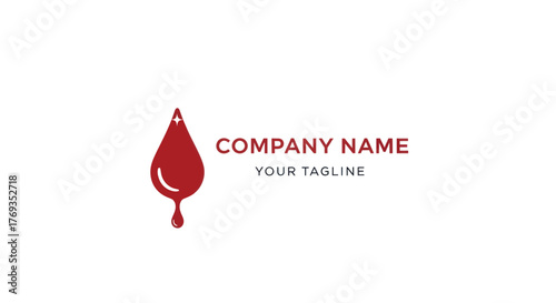 Blood Drop Logo Design for Medical and Healthcare Company.