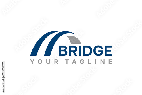 Bridge Modern Arch Connection Logo