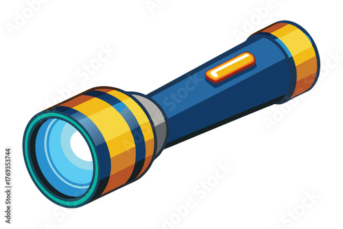 flashlight on white background