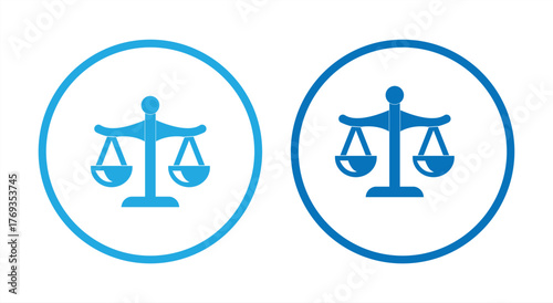 Scales of Justice icon, Scales of Justice sign, vector illustration
