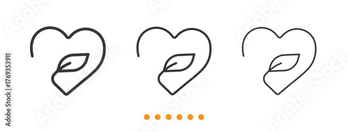 Love for Nature icon. Thin line icon vector