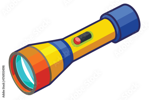 flashlight on white background