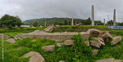 Fotografia The main steale field at Axum in Ethiopia