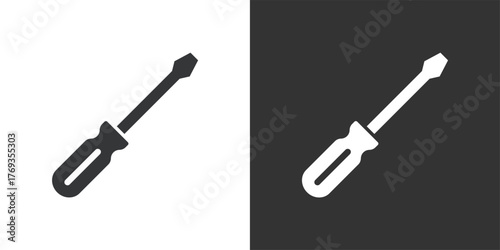 Screwdriver icon. Solid glyph series icon