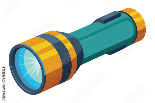 flashlight on white background
