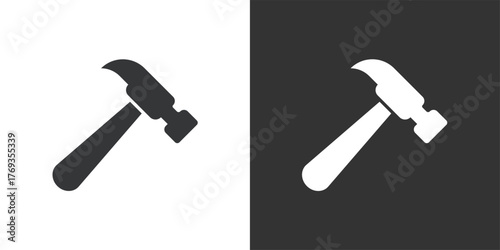 Hammer icon. Solid glyph series icon