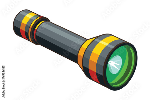 flashlight on white background