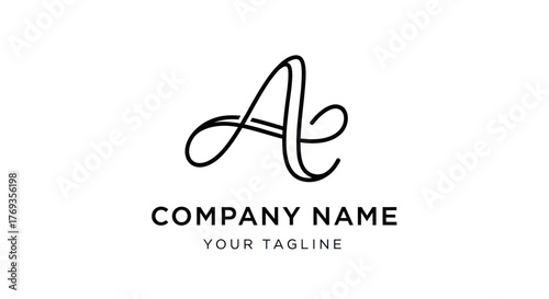 Elegant Letter A Logo Design with Flowing Lines for Brand Identity.