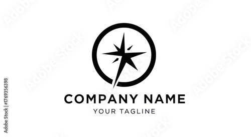 Elegant Compass Logo Design for Navigation and Exploration Services.