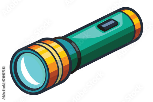 flashlight on white background