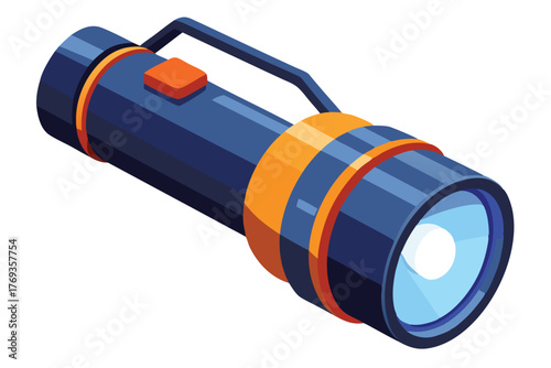 flashlight on white background