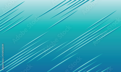 Diagonal teal speed lines sweep across a modern gradient background
